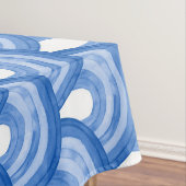 水彩虹 – 青パターン テーブルクロス (インサイチュ)