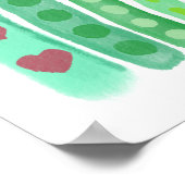 水彩虹 | St. Patrick's Day Shamrocks ポスター (角)