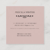 水彩蛙の花 スクエア名刺 (裏面)