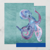 水彩蛸 招待状 (正面/裏面)