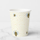 水彩蜂の模様 紙コップ (裏面)