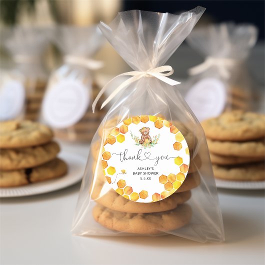 水彩蜂蜜は君を苦感謝していしめる ラウンドシール