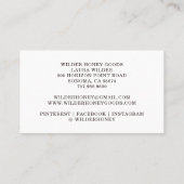 水彩蜂蜜ビーフローラ養蜂場 名刺 (裏面)