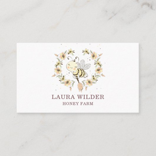 水彩蜂蜜ビーフローラ養蜂場 名刺 (正面)