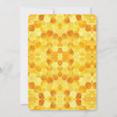 水彩蜂蜜ビー及びハニカムブライダルシャワー 招待状 (裏面)