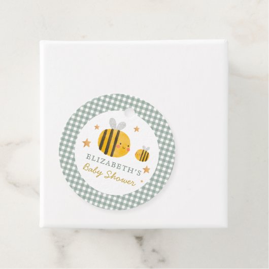 水彩蜂蜜甘い赤ちゃんシャワー フェイバータグ (インサイチュ)