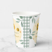水彩蜂蜜甘い赤ちゃんシャワー 紙コップ (右)