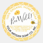 水彩蜜花蜂蜜せっけん ラウンドシール (正面)