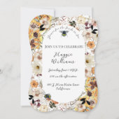 水彩蜜蜂と野草花嫁へ (正面)