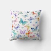水彩蝶々クッションカバー クッション (裏面)