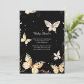 水彩蝶々ベイビーシャワー招待状 招待状 (スタンド正面)