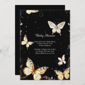 水彩蝶々ベイビーシャワー招待状 招待状 (正面/裏面)