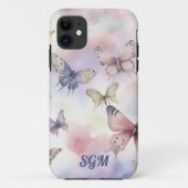 水彩蝶々モノグラム Case-Mate iPhoneケース (裏面)