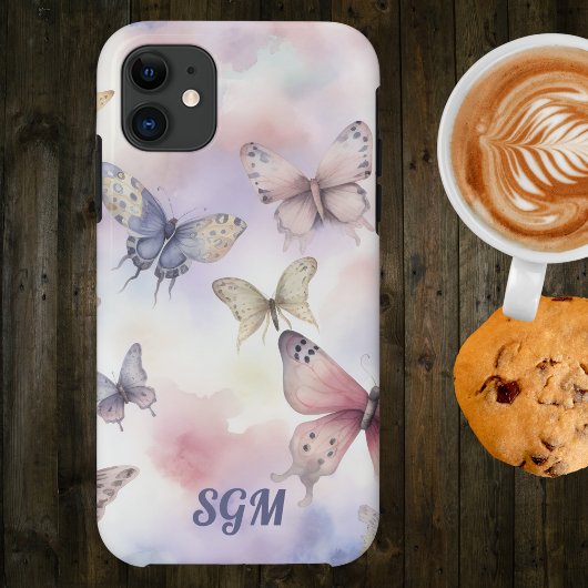 水彩蝶々モノグラム Case-Mate iPhoneケース