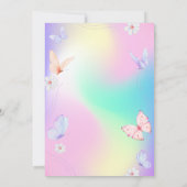 水彩蝶々ユニコーンホログラム 招待状 (裏面)