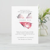 水彩蝶々死別葬礼ありがとう サンキューカード (スタンド正面)