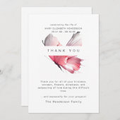 水彩蝶々死別葬礼ありがとう サンキューカード (正面/裏面)