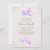 水彩蝶々肖像写真　キンセアニエラ 招待状 (正面)