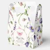 水彩蝶々花の花 ブライダルシャワー フェイバーボックス (オープン)
