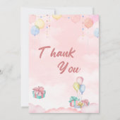 水彩蝶々 1歳の誕生日招待状 招待状 (裏面)