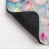 水彩蝶お洒落と花 マウスパッド (コーナー)