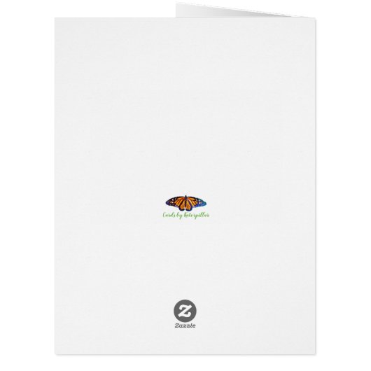 水彩蝶とクリスマスツリーのビーチ (裏面)