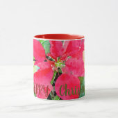 水彩蝶とハチドリのクリスマス マグカップ (中央)