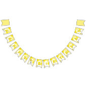 水彩蝶とヒマワリ1日の誕生日 バンティングフラッグ (全)