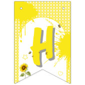 水彩蝶とヒマワリ1日の誕生日 バンティングフラッグ (第2の旗)