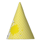 水彩蝶とヒマワリ1日の誕生日 パーティーハット (右)