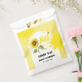 水彩蝶とヒマワリ1日の誕生日 フェイバーバッグ (封をした状態)