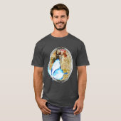 水彩蝶とフレーム Tシャツ (正面フル)