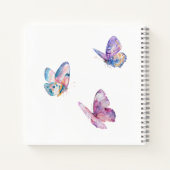 水彩蝶とモノグラムスケッチブック ノートブック (裏面)