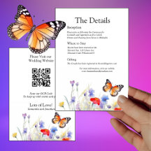 水彩蝶とワイルドフラワーズ詳細カード