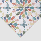 水彩蝶と抽象芸術花 薄葉紙 (詳細)