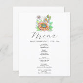 水彩蝶と花メニュー (正面/裏面)