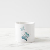 水彩蝶と花 エスプレッソカップ (正面)