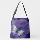 水彩蝶と花 クロスボディバッグ (裏面)