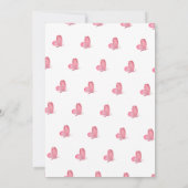 水彩蝶と蜂の紫の野花 サンキューカード (裏面)