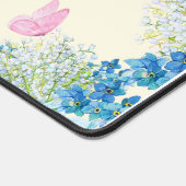 水彩蝶と青い花 デスクマット (コーナー)