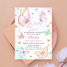 水彩蝶のキスと誕生日おめでとう