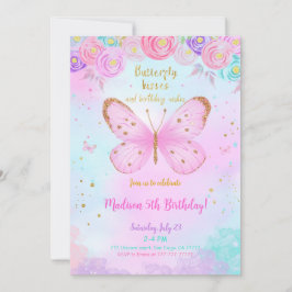 水彩蝶の招待状 招待状