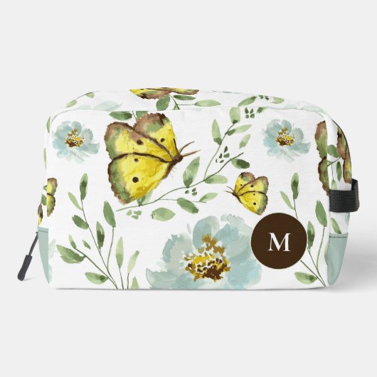 水彩蝶の花の模様モノグラムの ドップキット (裏面)