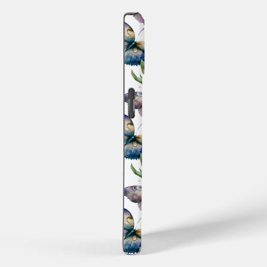 水彩蝶の藤の花モノグラムの Case-Mate iPhoneケース (裏面 / 右)