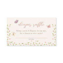 水彩蝶の赤ちゃんシャワーおむつラッフル