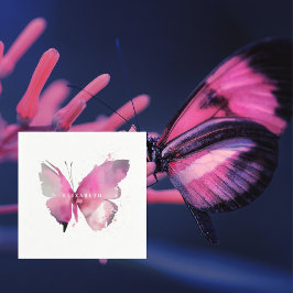 水彩蝶の赤ちゃんシャワーパーソナライズされた スタンダードカクテルナプキン