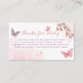 水彩蝶の赤ちゃんシャワーブックベビー エンクロージャーカード (正面)