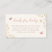 水彩蝶の赤ちゃんシャワーベビー エンクロージャーカード (正面)