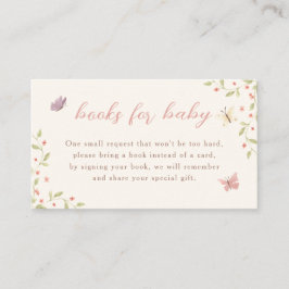 水彩蝶の赤ちゃんシャワーベビー エンクロージャーカード