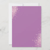 水彩蝶の赤ちゃん女の子の最初の誕生日 招待状 (裏面)